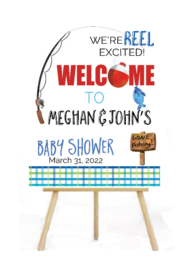 Fishing Baby Shower Sign