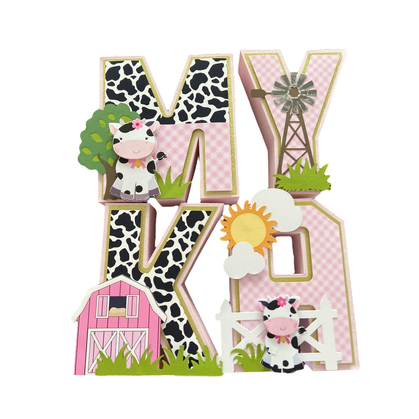 Moo I Am ONE Cow 3D letters