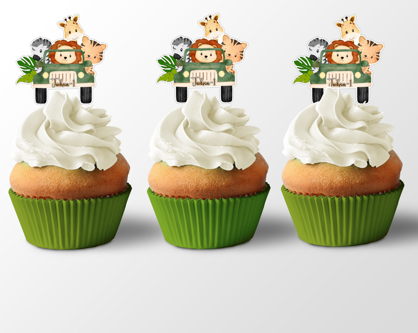 WIld and one cupcake toppers