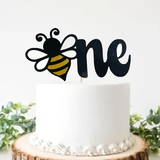 Bee One smash cake topper