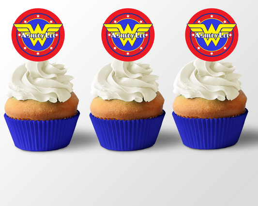 ONEDER WOMAN CUPCAKE TOPPERS