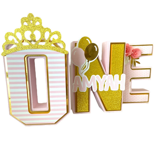 Miss ONEderfui 3D Letters