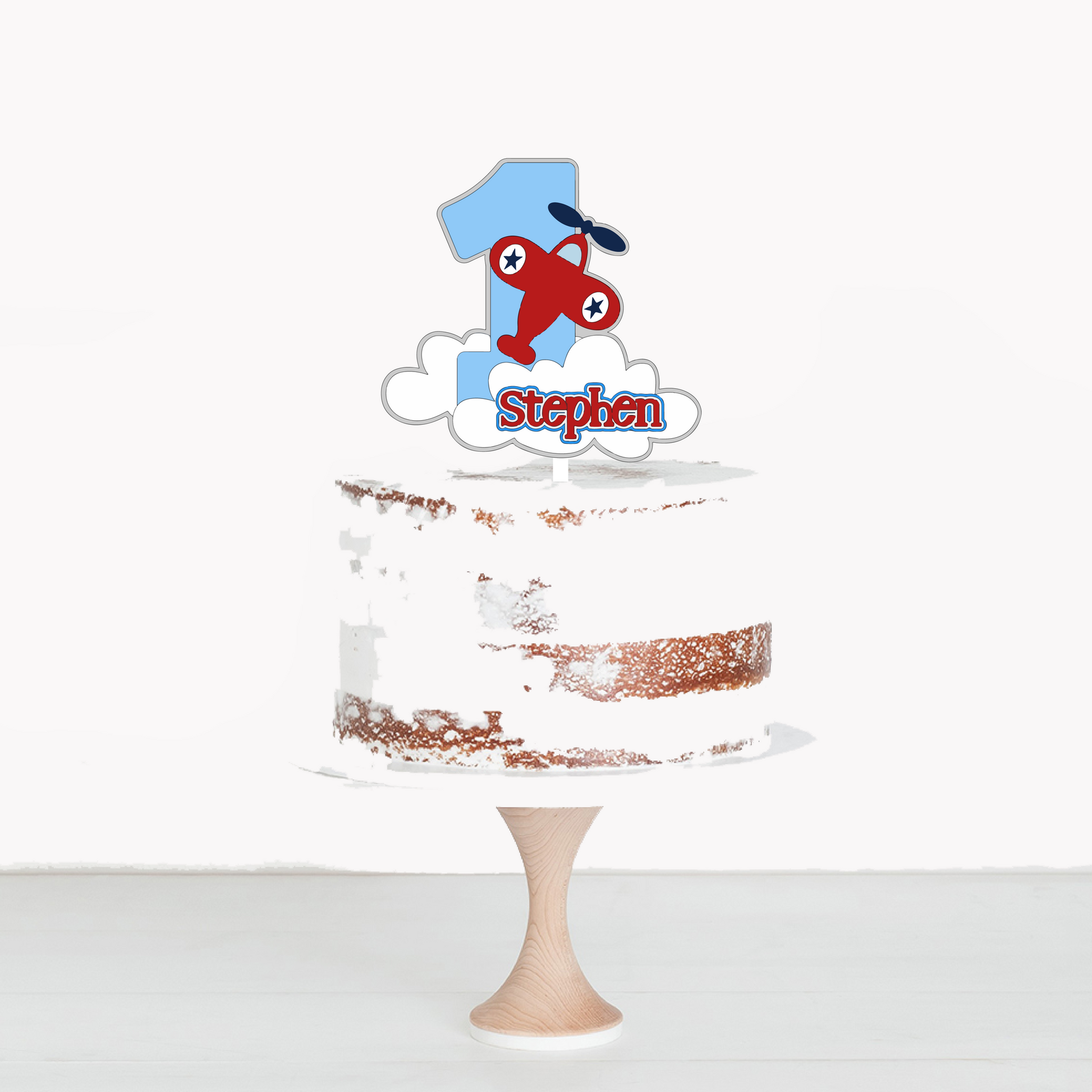 time flies smash cake personalize topper