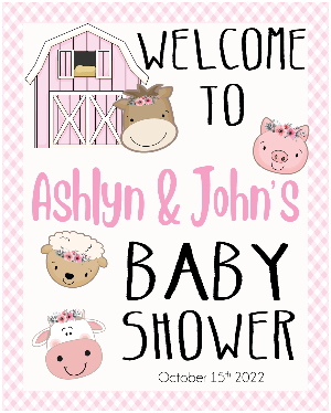 barnyard  baby shower party decoration 