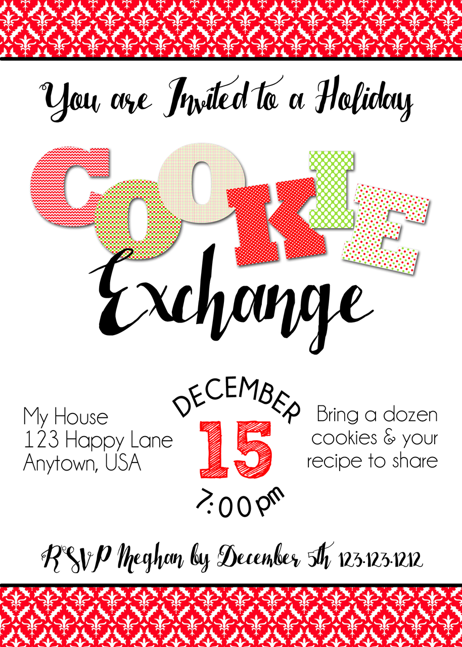 Cookie Exchange Invitations - Invitetique