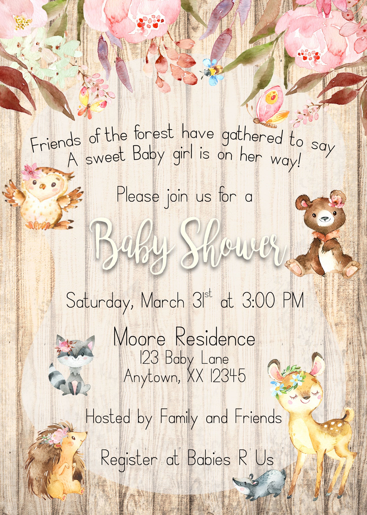 Enchanted Woodland Baby Shower Invitations - Invitetique