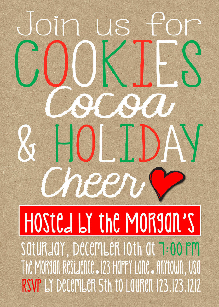 Holiday Goodies Party Invitations - Invitetique
