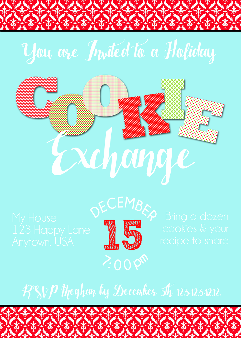 Cookie Exchange Invitations - Invitetique