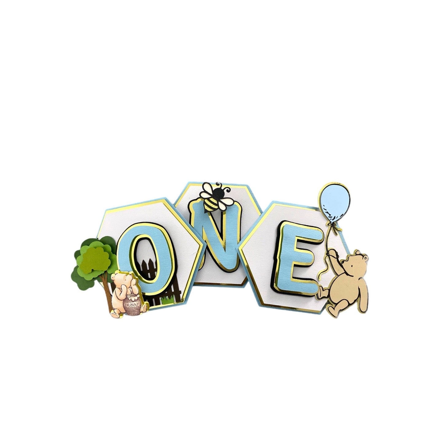 pooh birthday banner decor