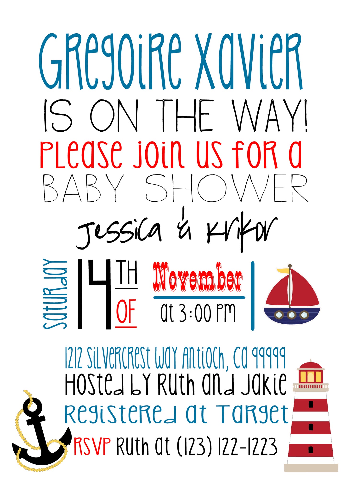 Nautical Baby Shower Invitations - Invitetique
