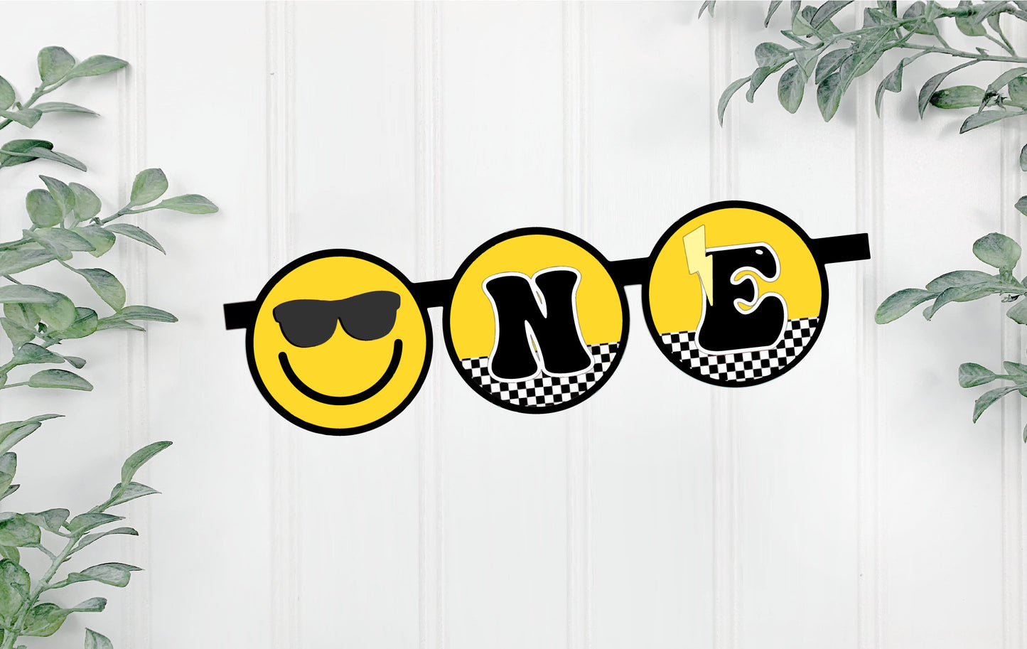 One Happy Dude High Chair banner (Yellow)