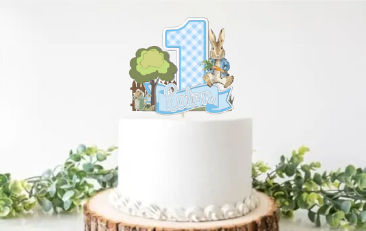 Peter Rabbit First birthday cake topper
