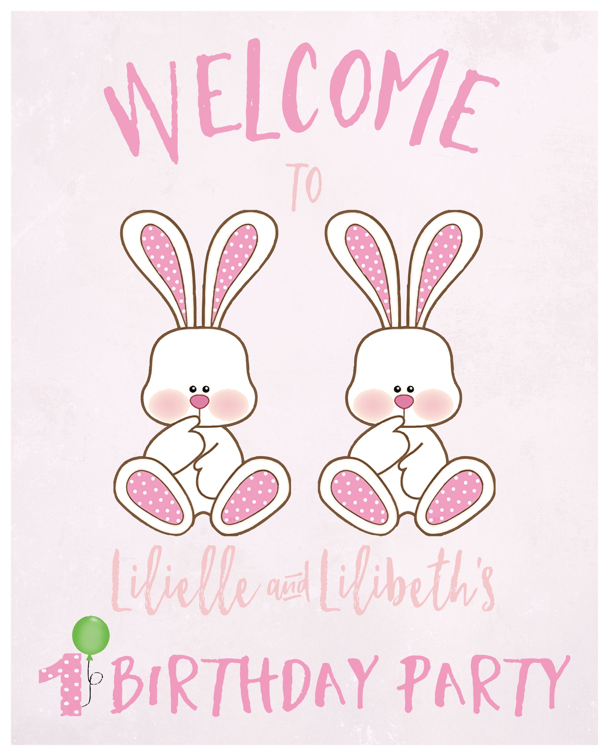 Some bunnies welcome poster