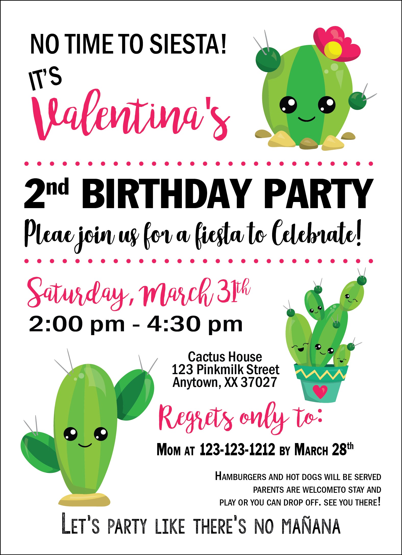 Stuck on you Cactus Birthday Invitation - Invitetique