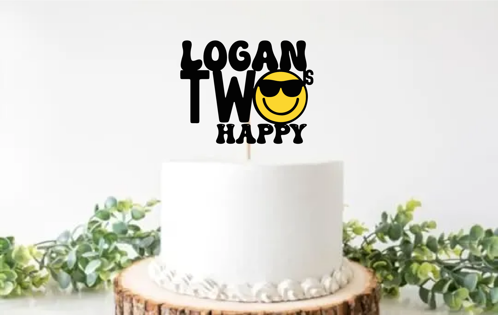 Two Happy dude cake topper
