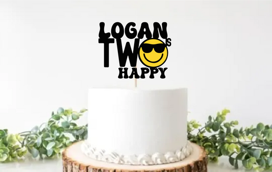 Two Happy dude cake topper