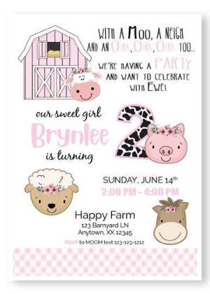 barnyard chic invitation 