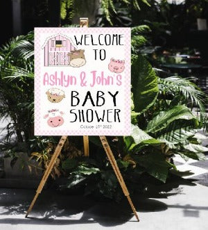 girl baby shower welcome sign
