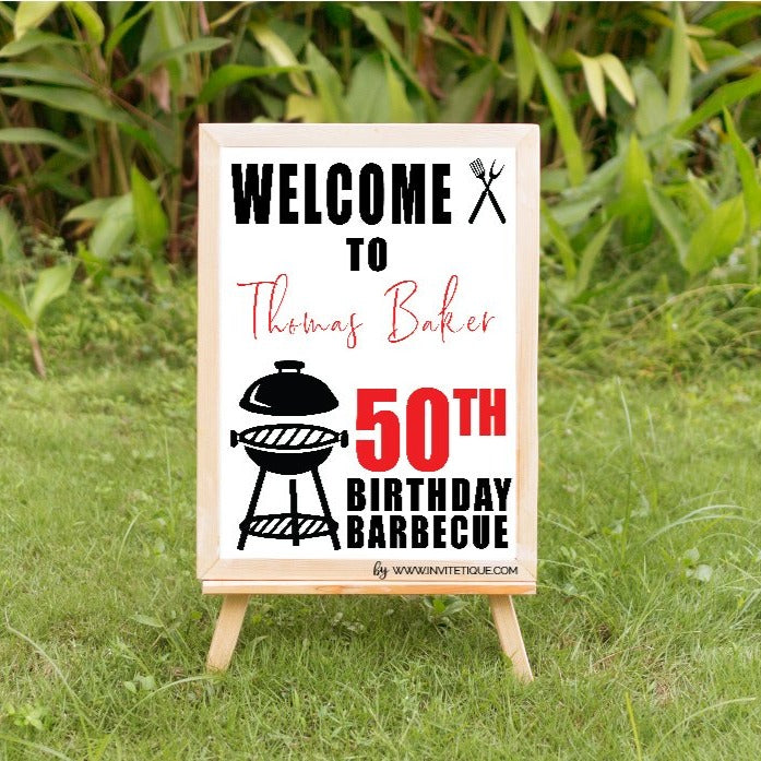 Barbecue 50th birthday party decoration