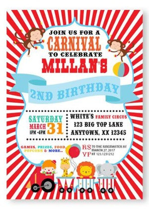 Carnival Theme Party Invitations - Invitetique