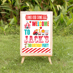 Carnival Circus Welcome Sign - Invitetique