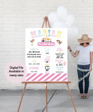 circus carnival pastel party decoration