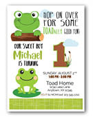 frog birthday invitation