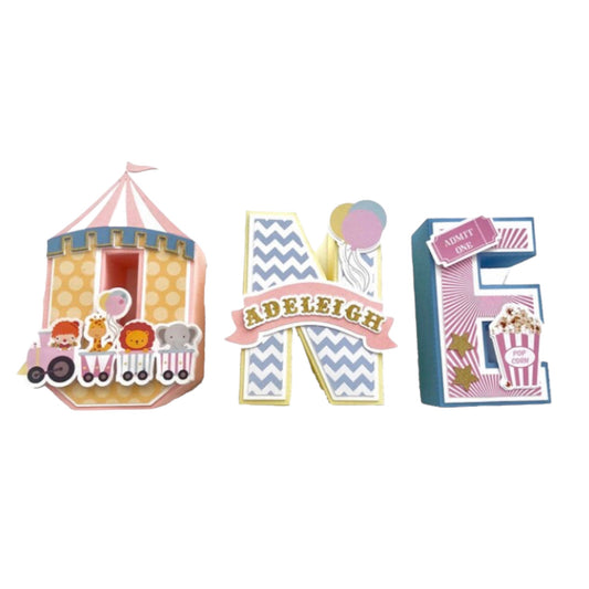 Circus Carnival - Pastel 3D Letters