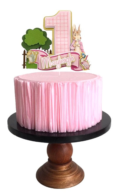 Peter Rabbit Cake Topper - Pink