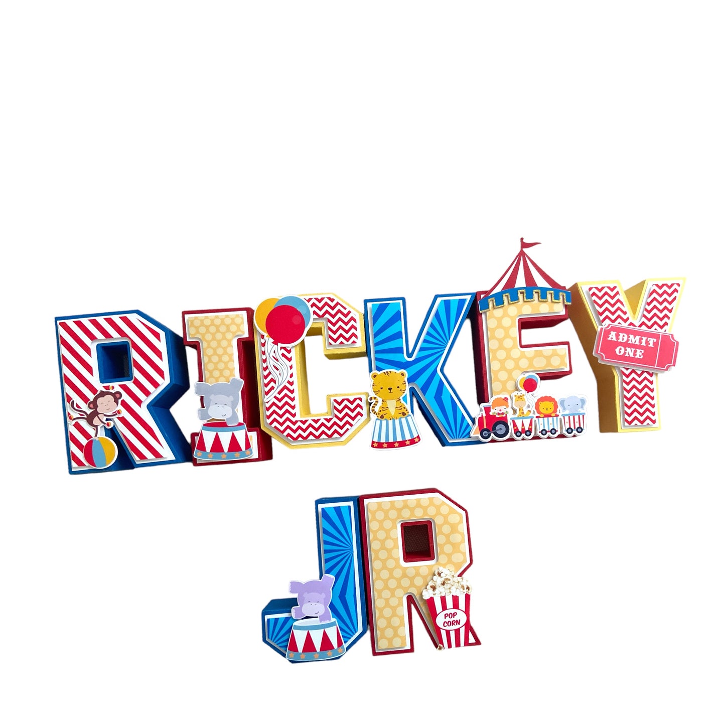 Circus Carnival 3D Letters