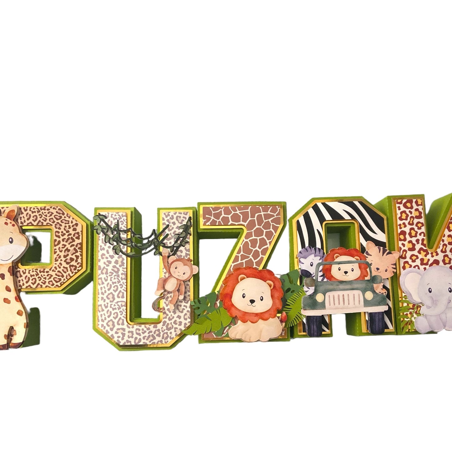 Jungle Safari - 3D Letters