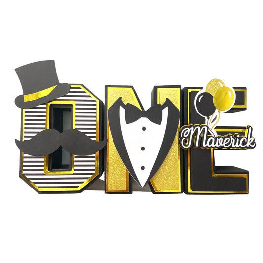 Mr onederful personalized birthday 3d letter 