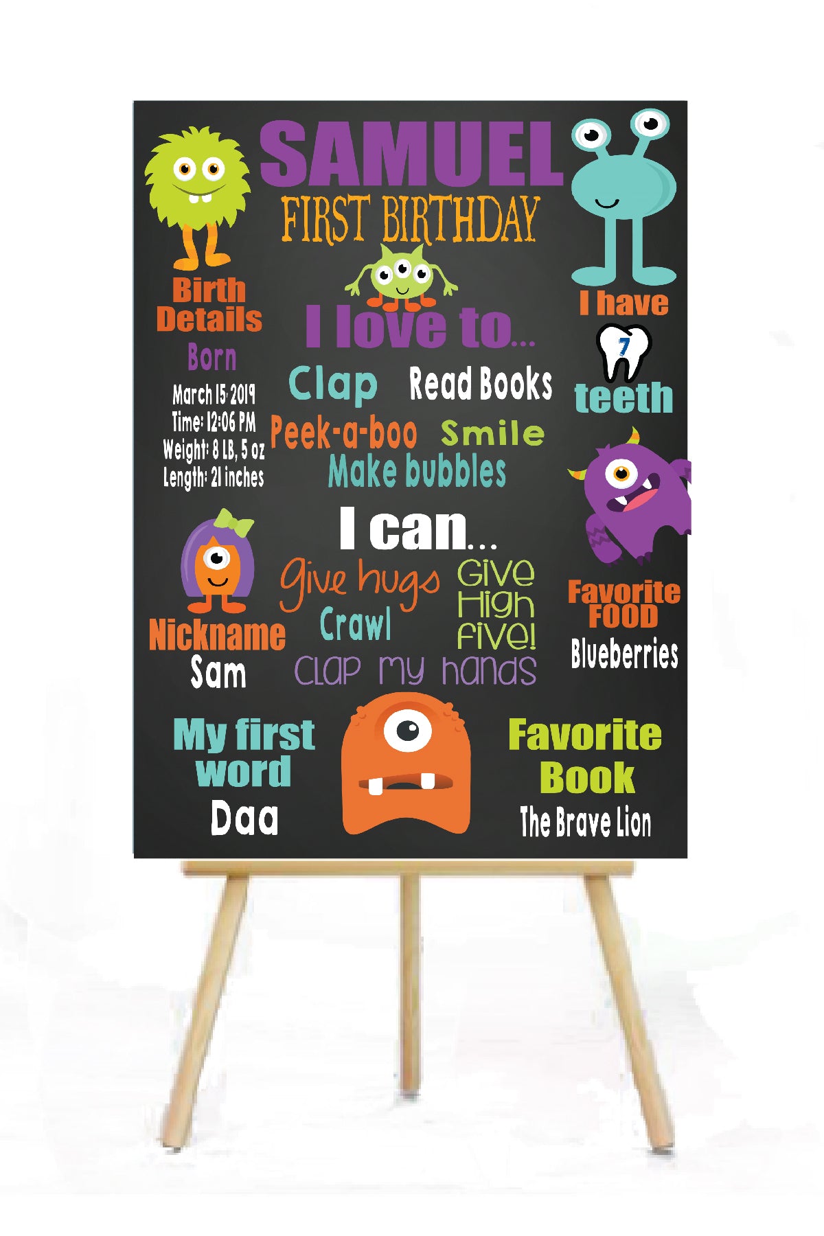 Lil' Monster Milestone Board