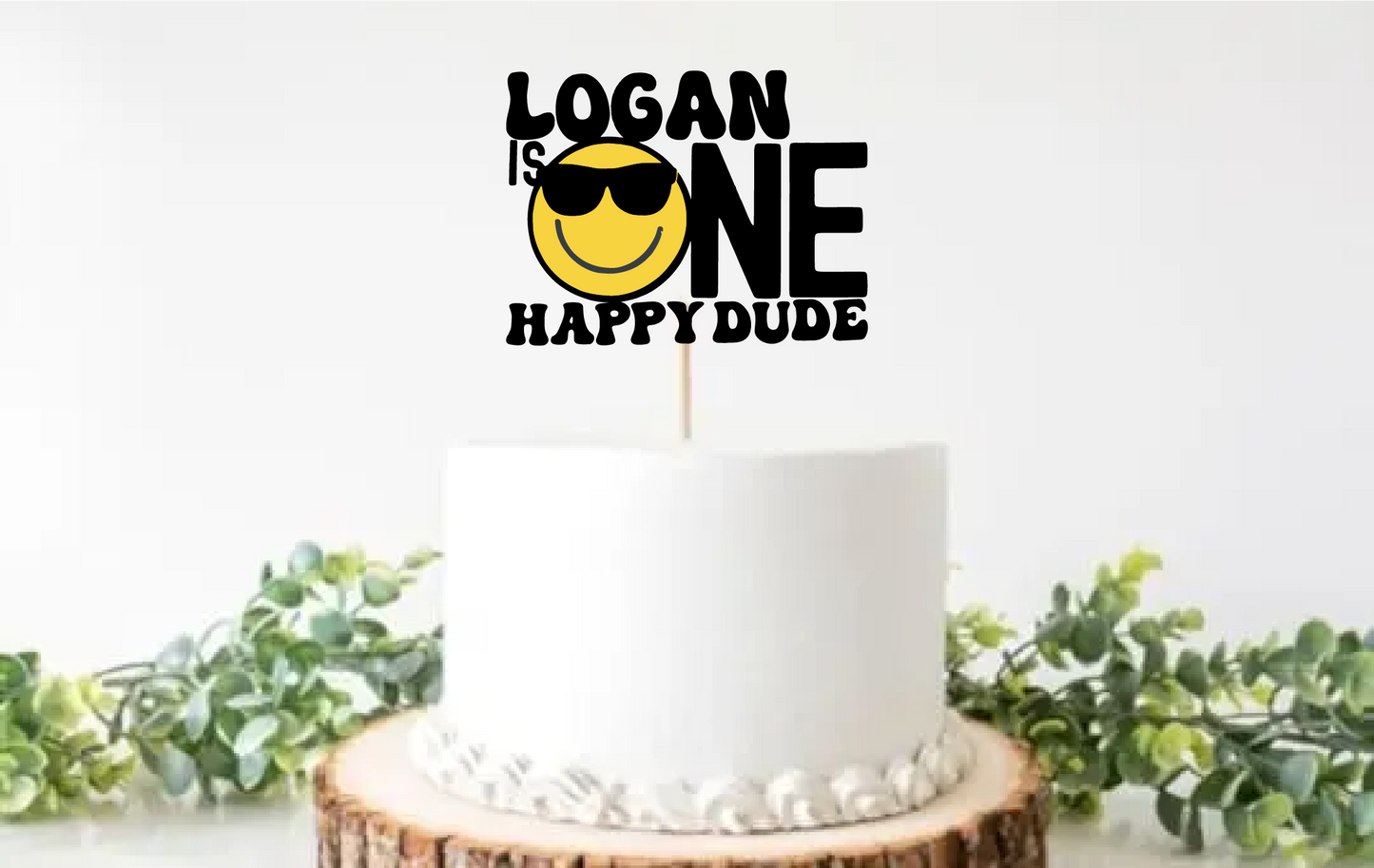 One happy dude cake topper