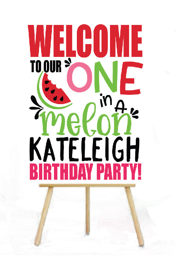 Digital welcome watermelon poster