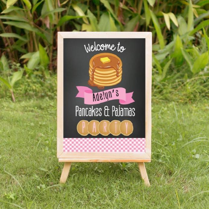 Sleepover Birthday Party Welcome sign