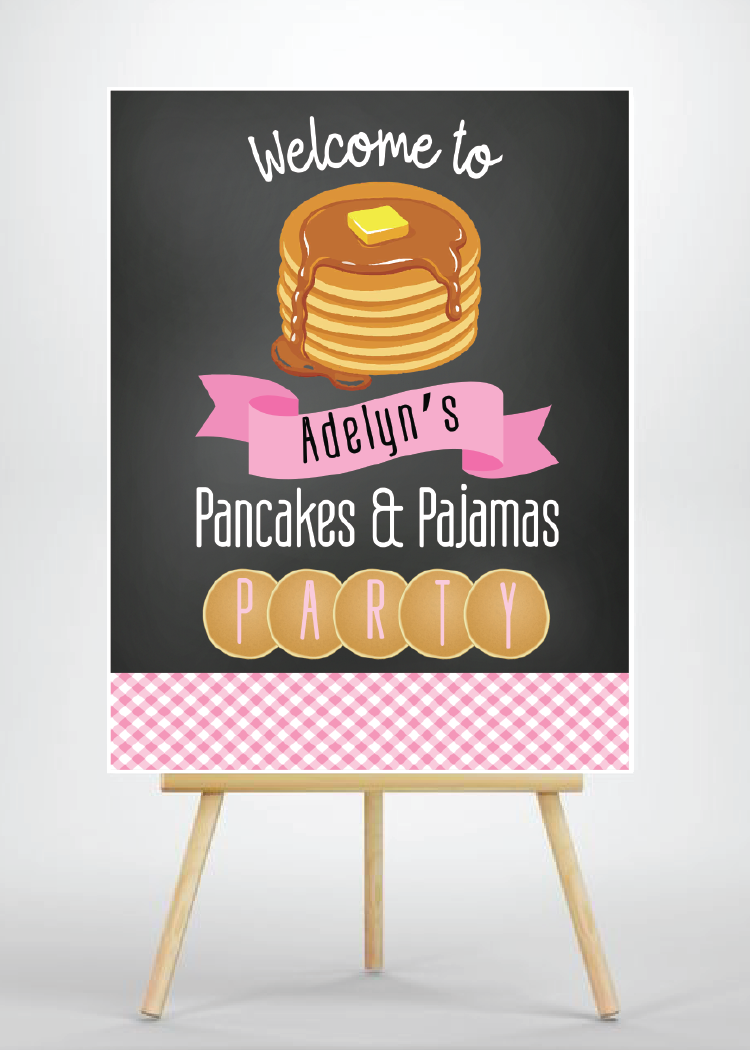 Pancakes and Jammies Welcome Sign