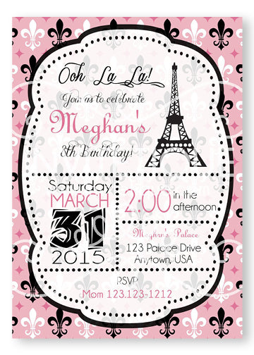 Paris Birthday Invitation - Invitetique