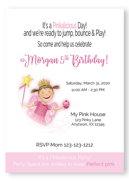 Pinkalicious Birthday Invitations - P101 - Invitetique