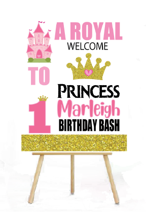 princess first bithday sign