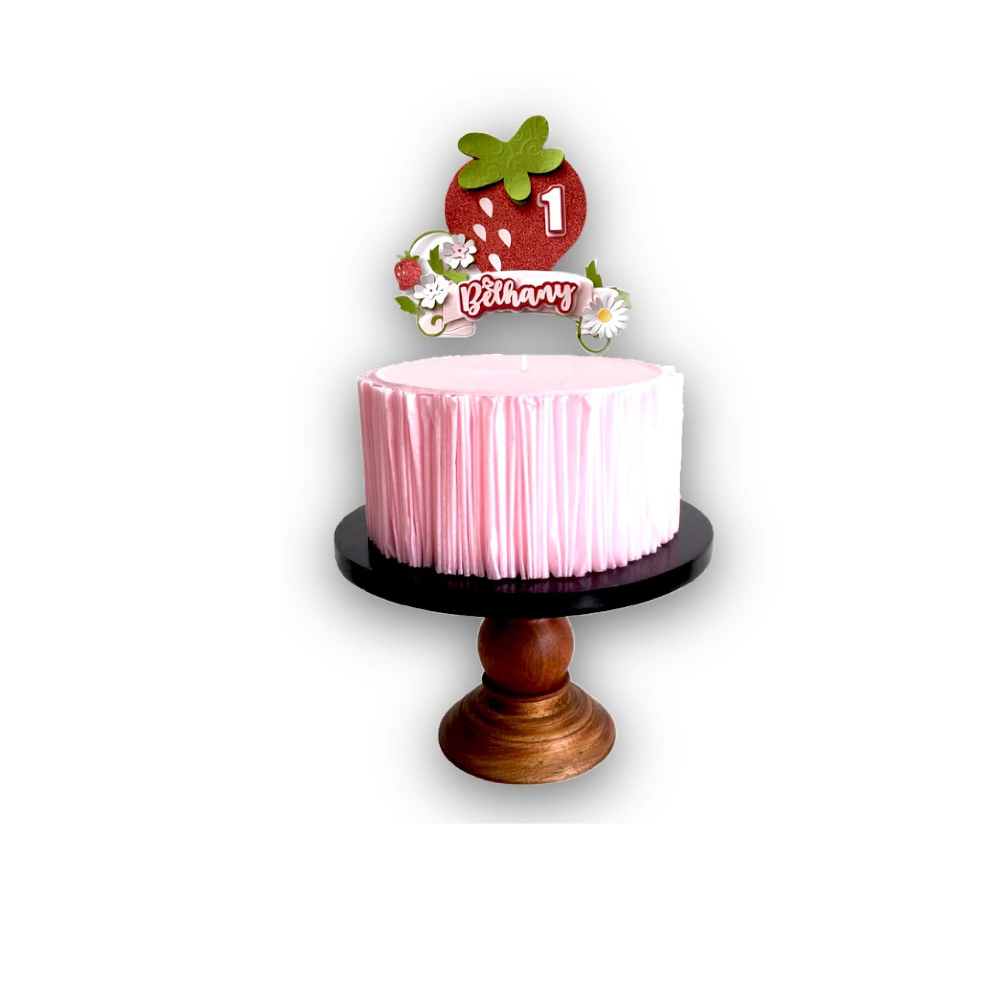 Strawberry smash cake topper